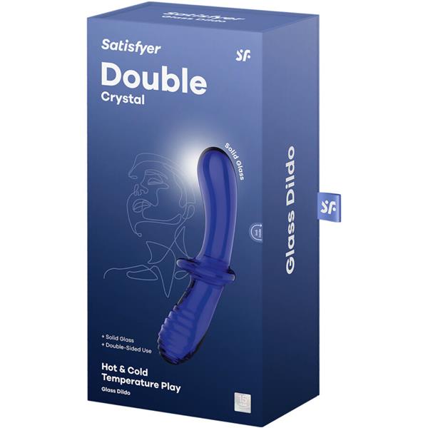 DOUBLE CRYSTAL DILDO TRANSPARENT
