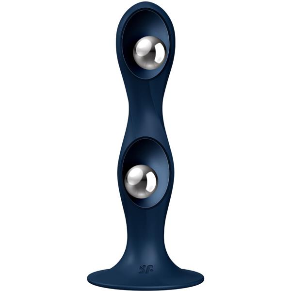 DOUBLE BALL-R SILICONE DILDO GARNET