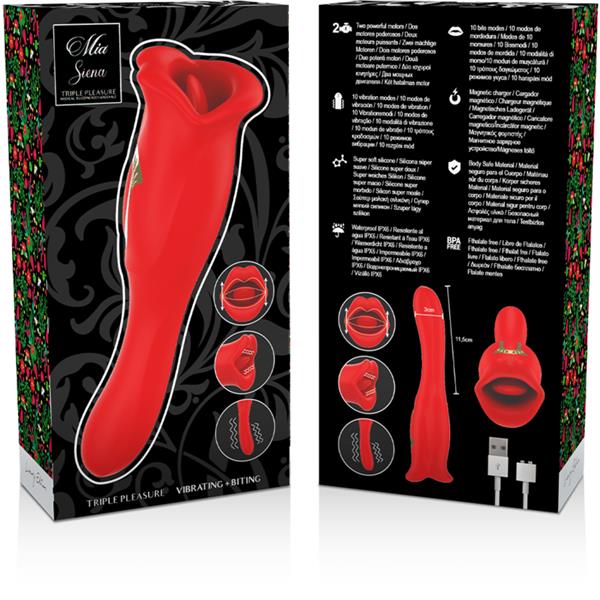 SIENA TRIPLE PLEASURE VIBRATING + BITING