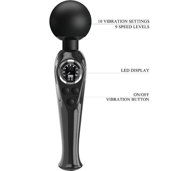 SKYLER VIBRATOR WAND BLACK