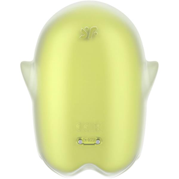 GLOWING GHOST AIR PULSE & VIBRATOR YELLOW