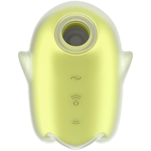 GLOWING GHOST AIR PULSE & VIBRATOR YELLOW