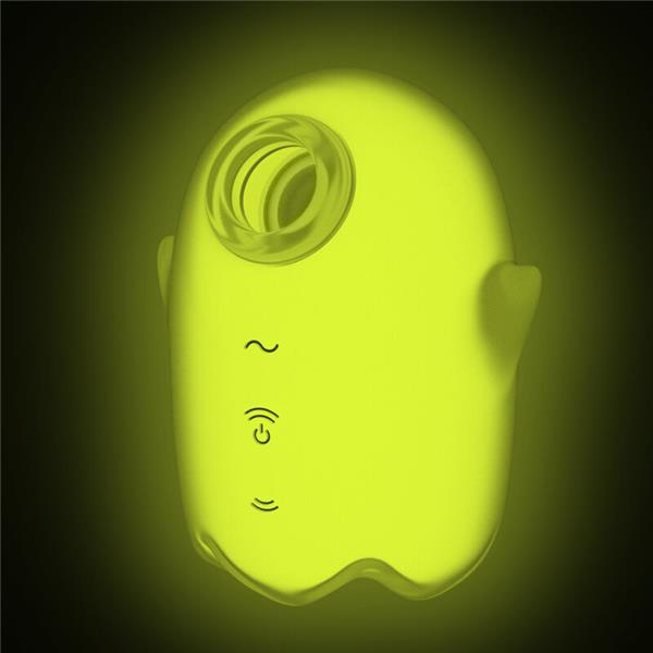 GLOWING GHOST AIR PULSE & VIBRATOR YELLOW