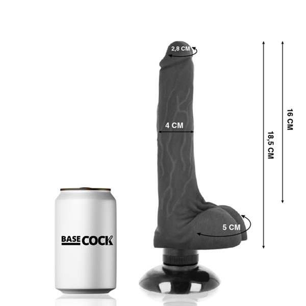 REALISTIC VIBRATOR 2-1 FLESH 18.5 CM -O- 4 CM