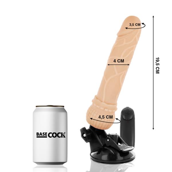 REALISTIC VIBRATOR REMOTE CONTROL FLESH 19.5 CM -O- 4 CM