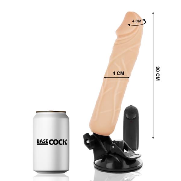 REALISTIČNI VIBRATOR NA DALJINSKO UPRAVLJANJE KOŽA 20 CM -O- 4 CM