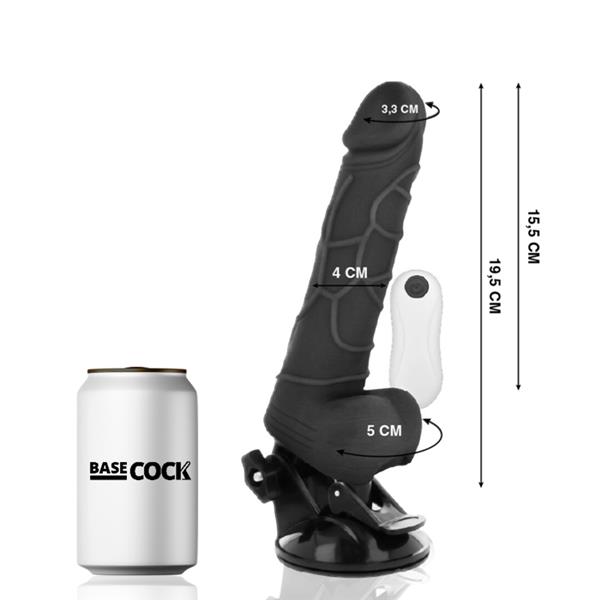 REALISTIČNI VIBRATOR Z DALJINSKIM UPRAVLJANJEM NARAVNE BARVE S TESTISOM 19.5 CM -O- 4 CM