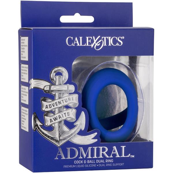 ADMIRAL COCK BALL DUAL RING PLAVA