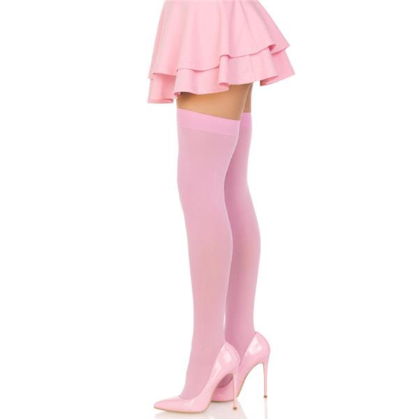 NYLON THIGH HIGHS PINK