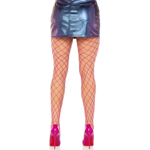 DIAMOND FISHNNET PANTYHOSE PINK