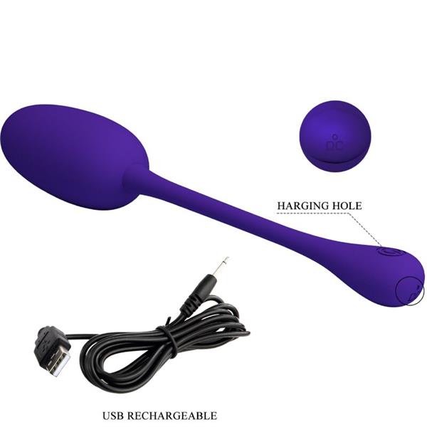 KNUCKER PURPLE RECHARGEABLE VIBRATING EGG