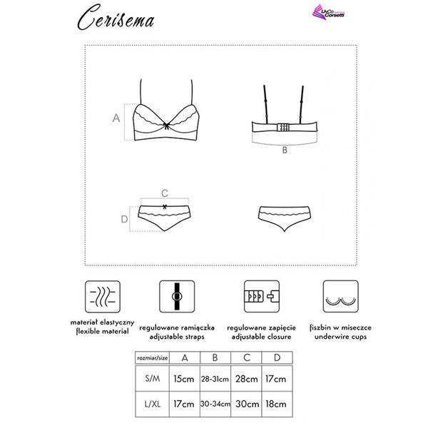 CERISEMA LC 21005 BRA + PANTY CORAL S/M