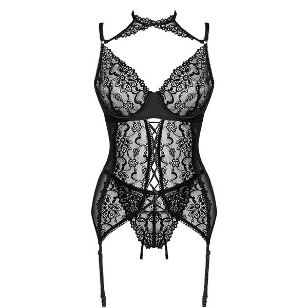 GIELLANDRA KOLEKCIJA ZA ČULA KORSET + GAĆICE CRNA