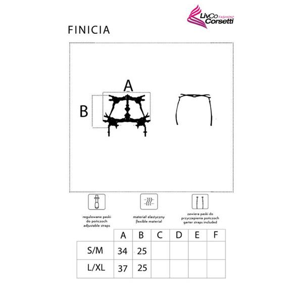 FINICIA LC90725 GARTER BELT BLACK