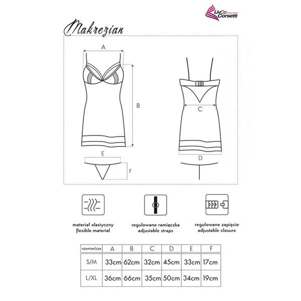 MAKREZIAN LC 90545 SHIRT + PANTY BLACK