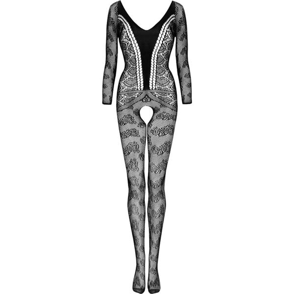 CORDILL LC 17358 BODYSTOCKING CROTCHLESS BLACK ONE SIZE
