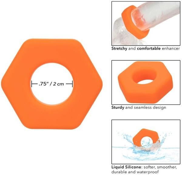 ALPHA PROLONG SEXAGON RING ORANGE