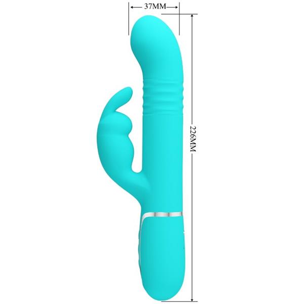 COALE RABBIT VIBRATOR PEARLS AQUA GREEN