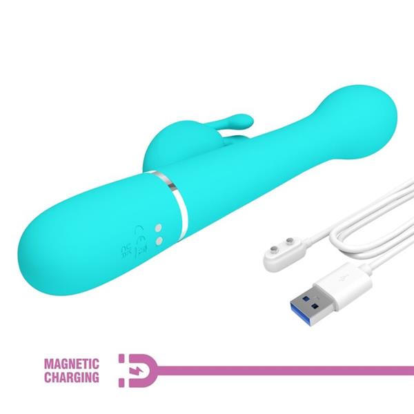 DEJON RABBIT VIBRATOR 3 V 1 MULTIFUNKCIONALNI AQUA ZELEN