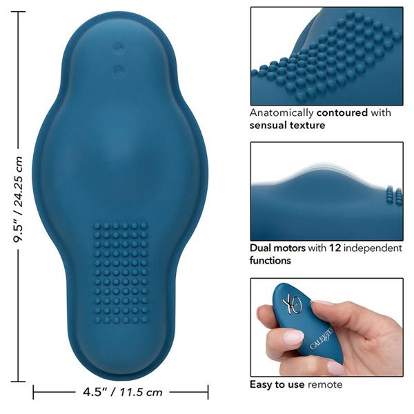 RIDER MASSAGER DOUBLE MOTOR REMOTE CONTROL BLUE