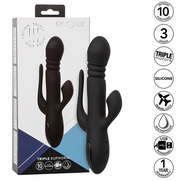 VIBRATOR TRIPLE EUPHORIA BLACK