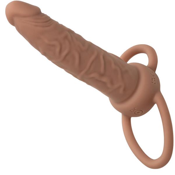 PERFORMANCE MAXX RECHARGABLE DUAL PENETRATOR BROWN SKIN