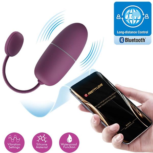 NYMPH VIBRATING EGG APP CONTROLLED LILA