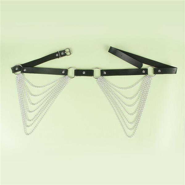 LEATHER CHAINBELT BLACK ONE SIZE