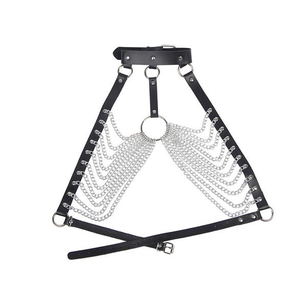CHEST HARNESS WITH BIG RING CHAINS ONE SIZE