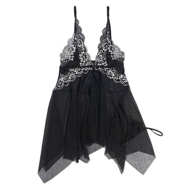 BABYDOLL FABRIC TULLE CHEST LACE S/M