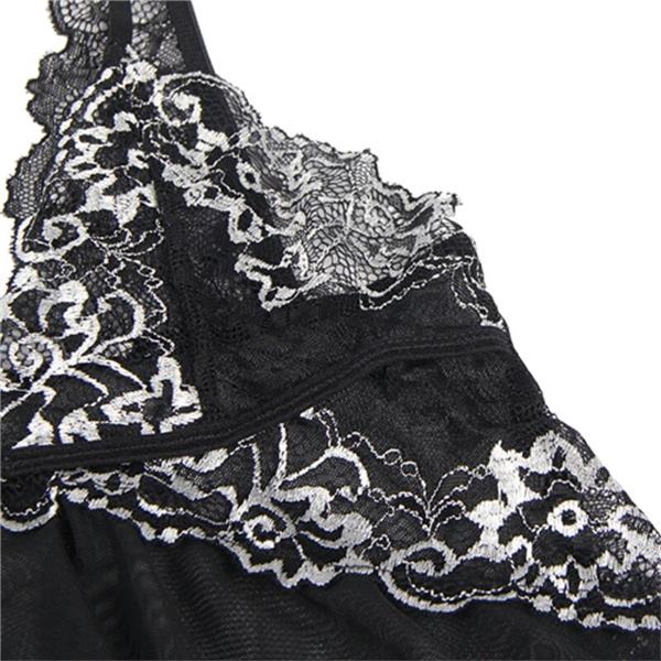 BABYDOLL FABRIC TULLE CHEST LACE S/M