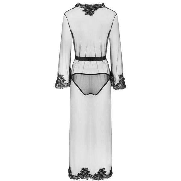 NOKINA LC XG055 DRESSIN G GOWN + PANTY BLACK ONE SIZE