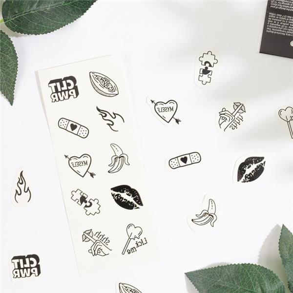 SET OF 10 CANDY COLLECTION TEMPORARY TATTOOS
