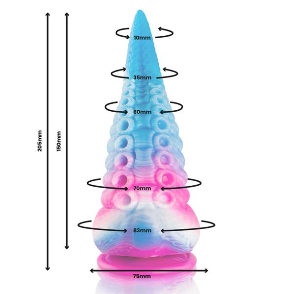PHORCYS BLUE TENTACLE DILDO BIG SIZE