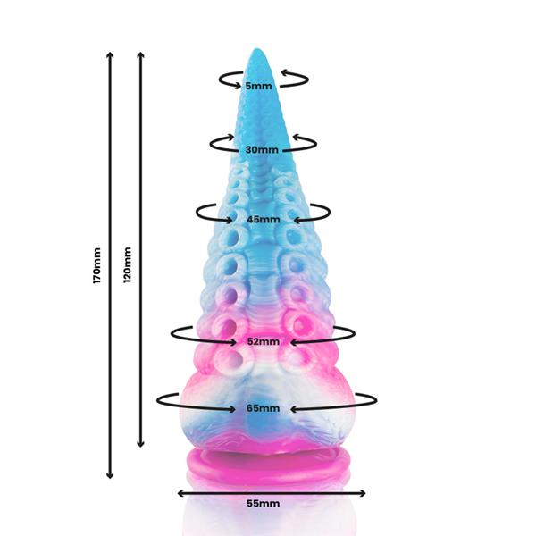 PHORCYS BLUE TENTACLE DILDO SMALL SIZE