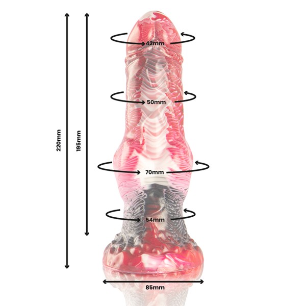 HELIOS DILDO WITH TESTICLES HEAT AND ECSTASY