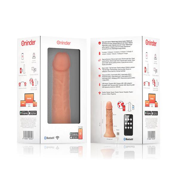 SREDNJI BOGOTÁ VIBRATOR DILDO 9 HITROSTI NARAVNO 20 CM -O- 4.2 CM - BREZPLAČNA APLIKACIJA