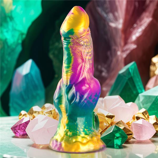 IRIS DILDO WITH RAINBOW TESTICLES OF PLEASURE