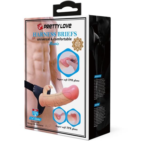 MAVIS HARNESS UNIVERSAL BRIEFS WITH DILDO 19 CM NATURAL