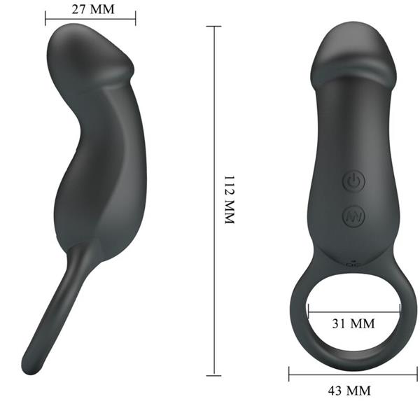 TRAE RING & VIBRATOR ČRNA
