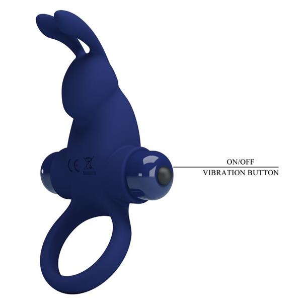 JIRO RABBIT RING WITH VIBRATION BLUE