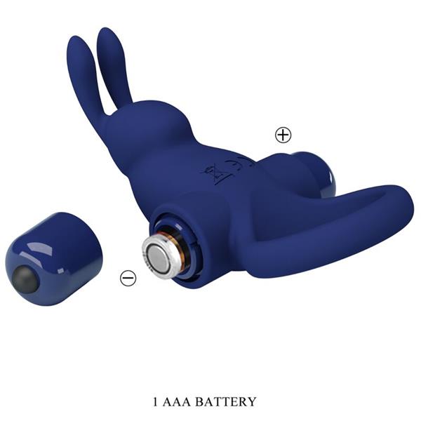 JIRO RABBIT RING WITH VIBRATION BLUE