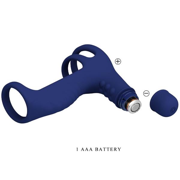 ELISH VIBRATING RING WITH EXTENSION BLUE