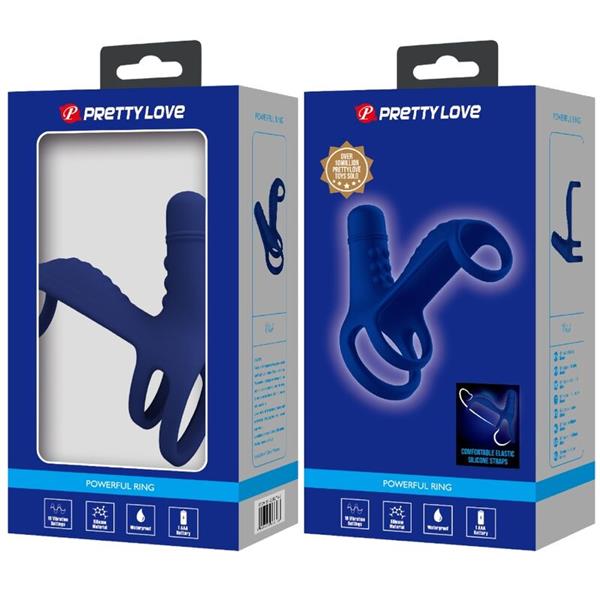 ELISH VIBRATING RING WITH EXTENSION BLUE