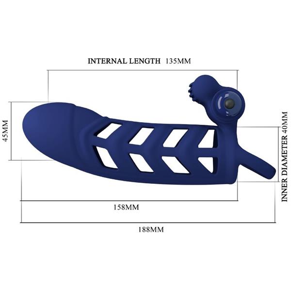 ALTAF VIBRATORSKI OBROČ S SILIKONSKO OVITO MODRA