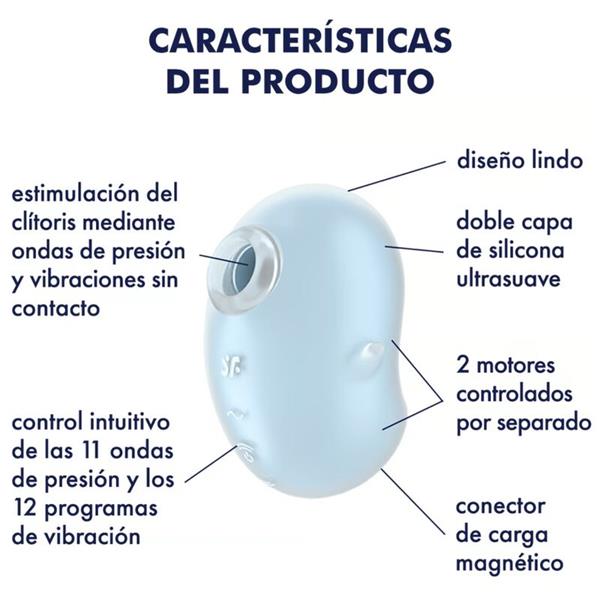 CUTIE GHOST LAY-ON VIBRATOR LIGHT BLUE