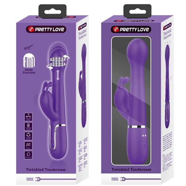 DEJON RABBIT VIBRATOR 3 U 1 MULTIFUNKCIJA LJUBIČASTA