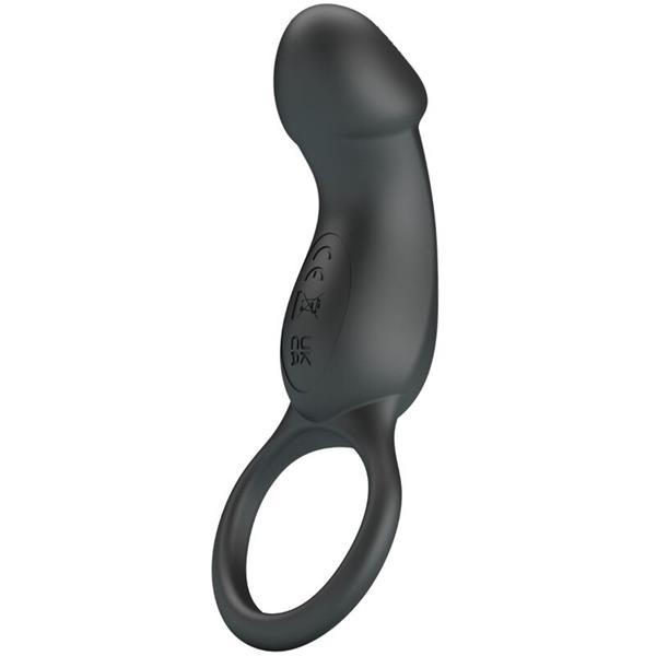 TRAE VIBRATING BLACK RING WITH STIMULATOR