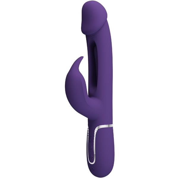 KAMPAS RABBIT 3 IN 1 MULTIFUNCTION VIBRATOR WITH TONGUE VIOLET