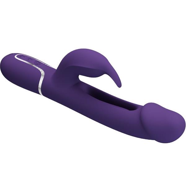 KAMPAS RABBIT 3 IN 1 MULTIFUNCTION VIBRATOR WITH TONGUE VIOLET